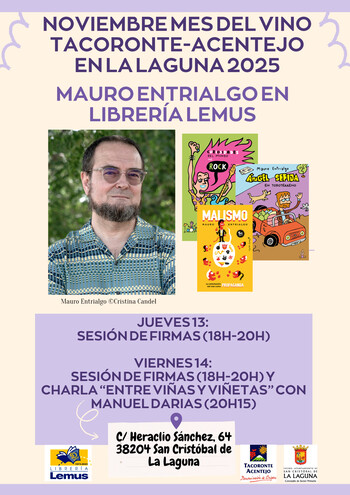 NOVIEMBRE MES DEL VINO - MAURO ENTRIALGO EN LIBRERIA LEMUS